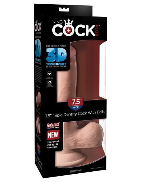 King Cock Plus 7.5" Triple Density Cock with Balls